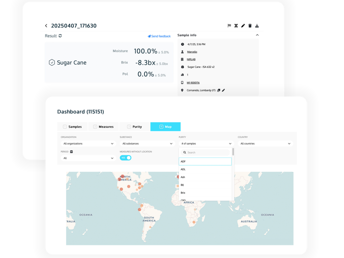 NIRStudio web portal where your model is built and managed