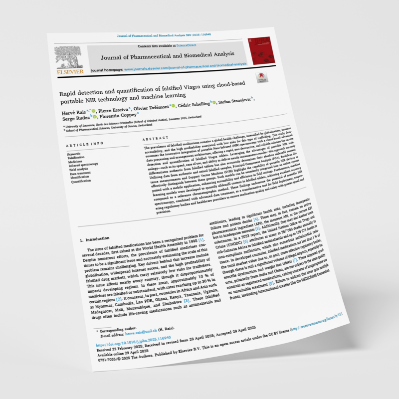 Rapid detection and quantification of falsified Viagra using cloud-based portable NIR technology and machine learning nirstudio published article